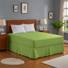 12 Inches Drop Bed Skirt Solid Sage Egyptian Cotton 1000TC