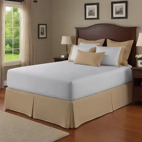 12 Inches Drop Bed Skirt Solid Sand Egyptian Cotton 1000TC