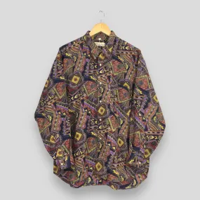 Abstract Paisley Shirt Casual Large