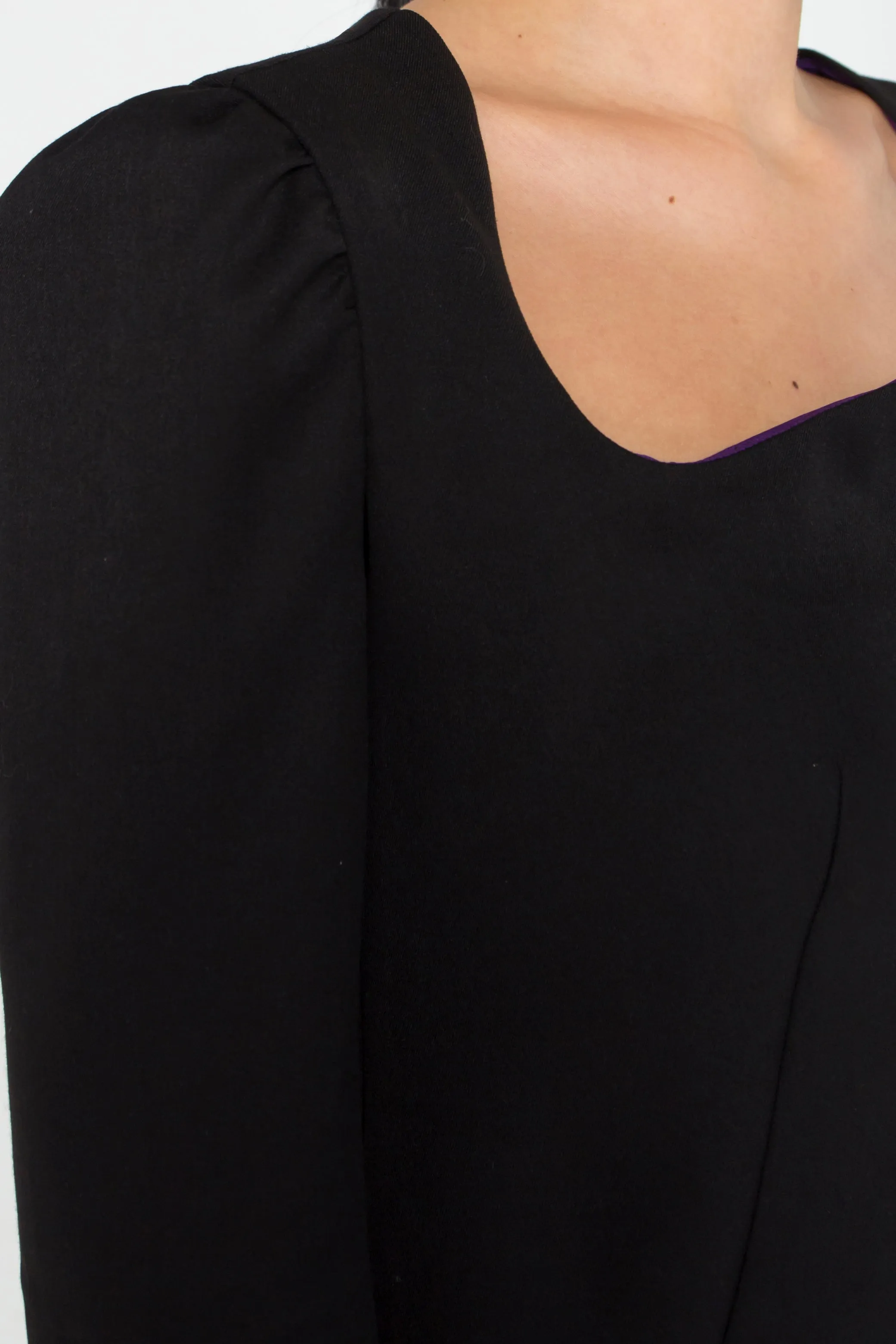 Black midi pencil dress