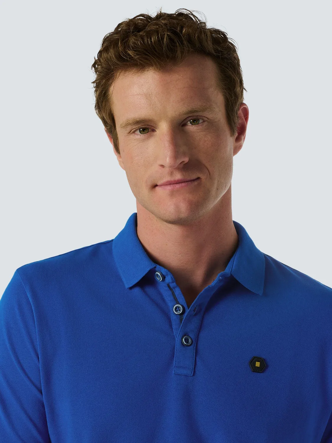 Cotton Polo with Stretch - Timeless Favorite for Any Occasion | Cobalt