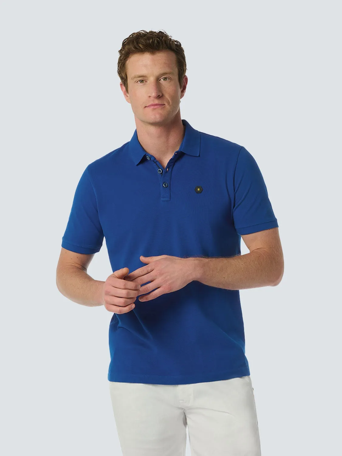 Cotton Polo with Stretch - Timeless Favorite for Any Occasion | Cobalt