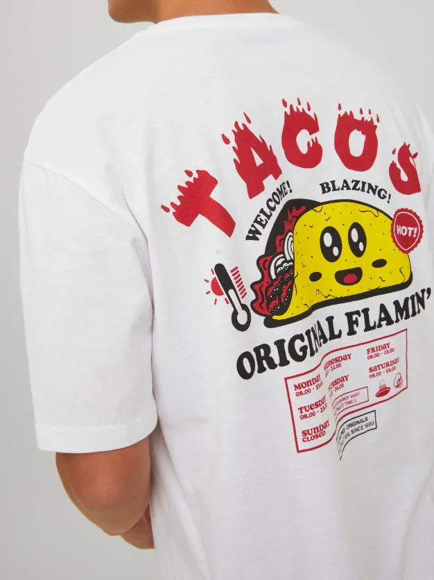 JORTACO TEE SS CREW NECK TG (White Taco)