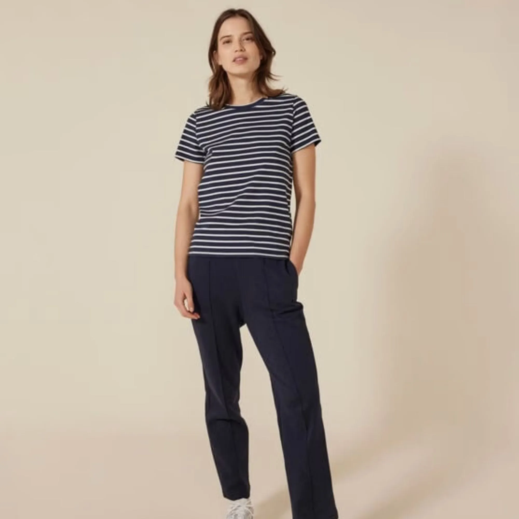 T-SHIRT LE DROIT GIROCOLLO IN COTONE DONNA